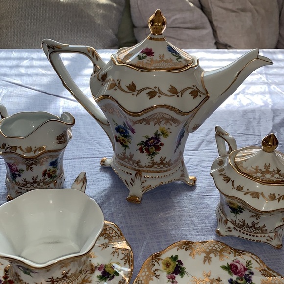 Authentic Limoges France Peint A La Main Tea Set! - Picture 6 of 16
